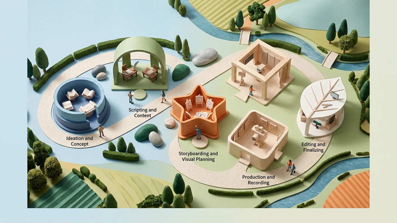 Course sequence built around a visual comparison and practice path