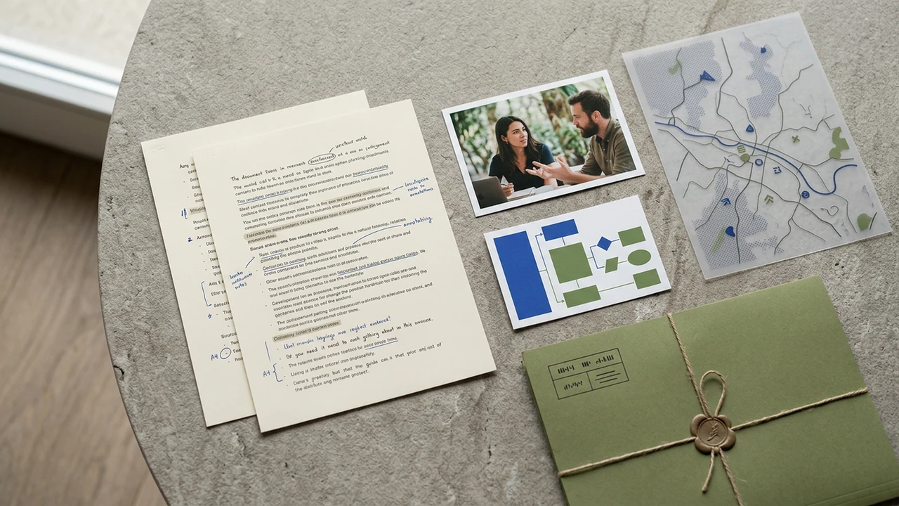 A document and data guide organised into a visual explanation