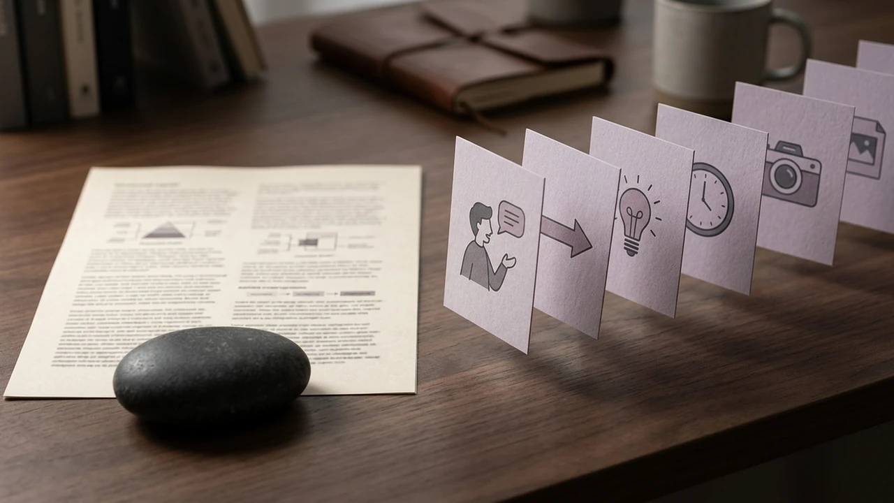 Research PDF evidence organised into a visual explanation